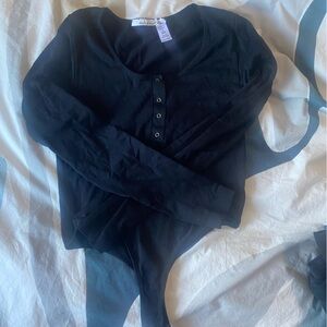 Black Long Sleeve Bodysuit